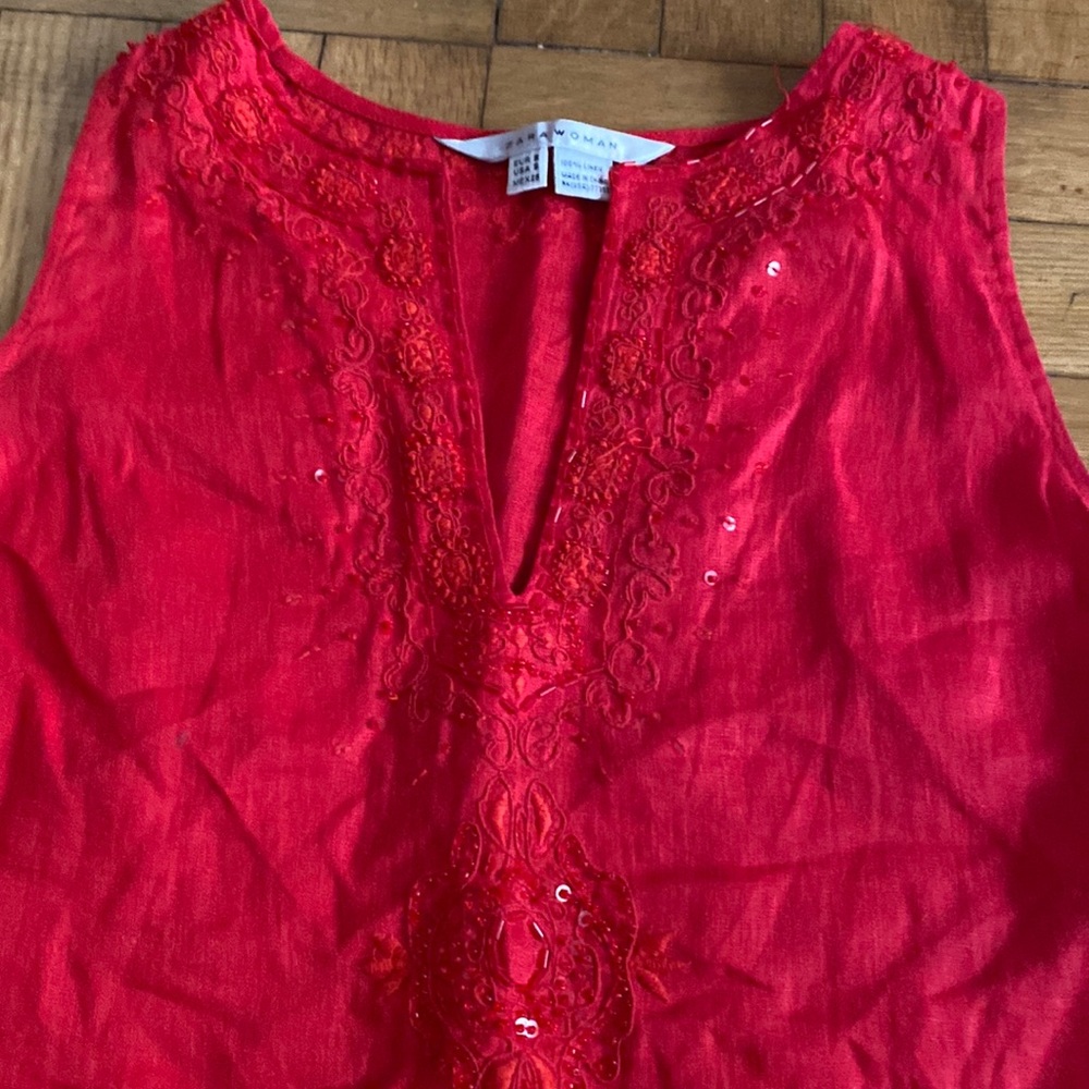 Zara- hardly worn beaded top